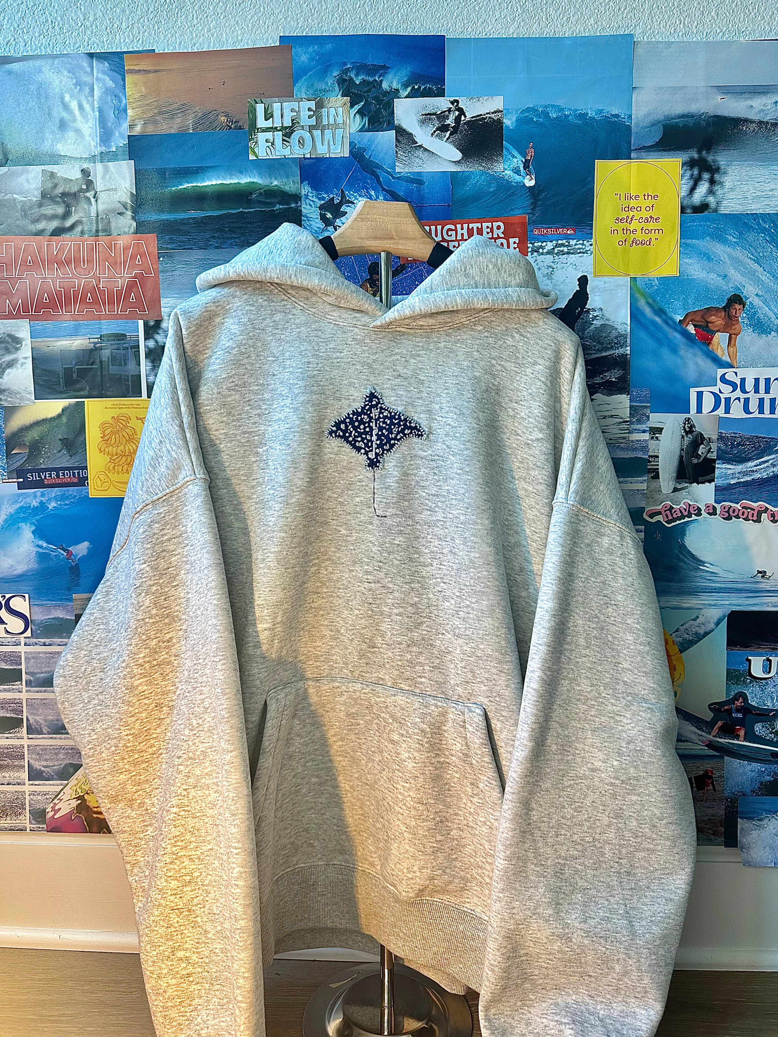 Hand-Stitched Whale Shark Hoodie-Eagle Ray