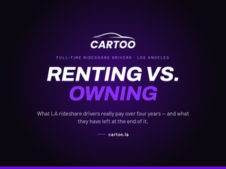 Renting vs. Owning: What LA Rideshare Drivers Really Pay Over 4 Years