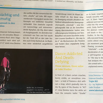 ACT II in Tanzraumberlin for Sept/Oct 2019