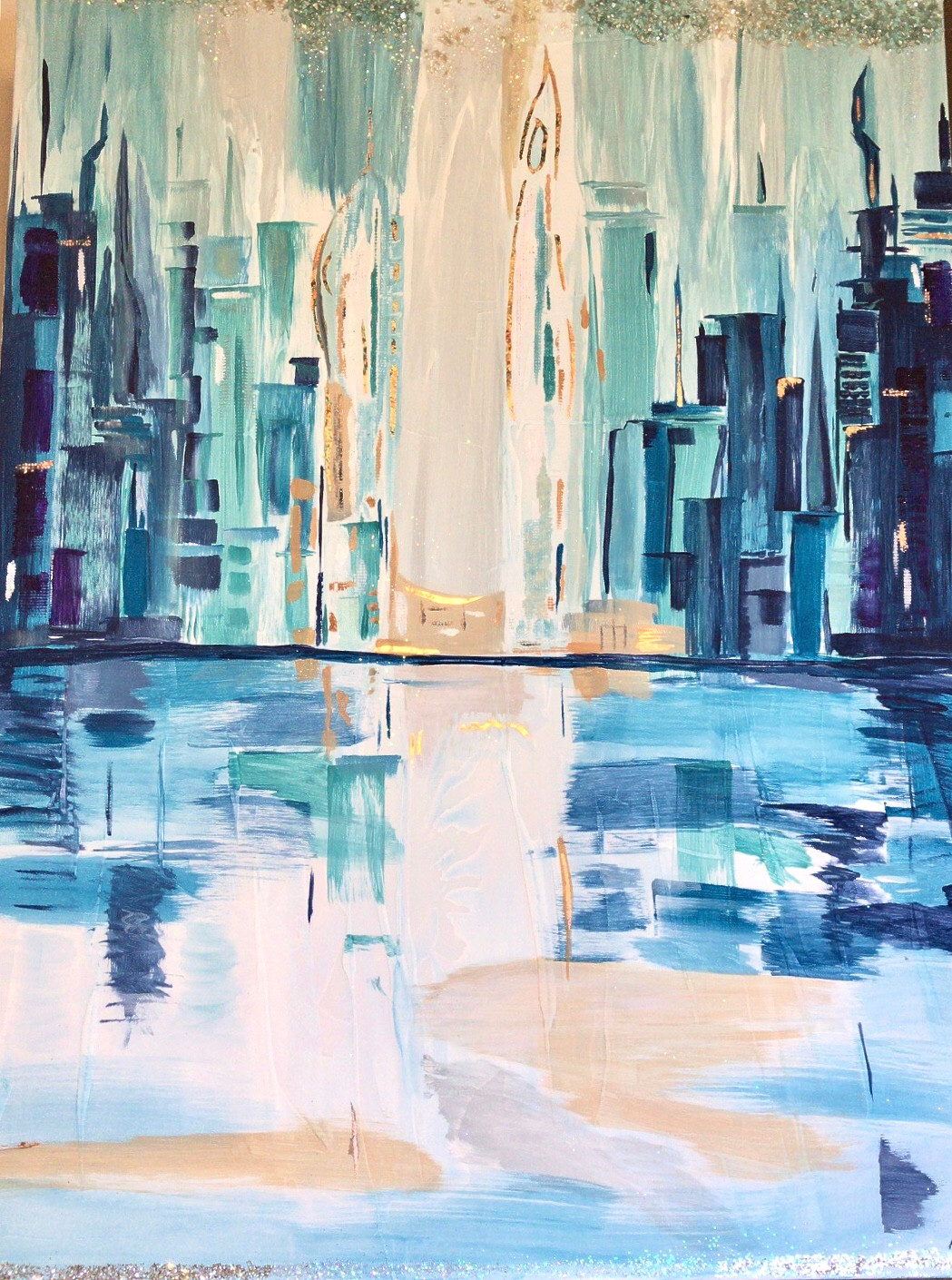 “City Reflections” 36” x 48” (inches)