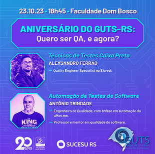 SUCESU-RS realiza evento gratuito em comemoração aos 15 anos do GUTS-RS