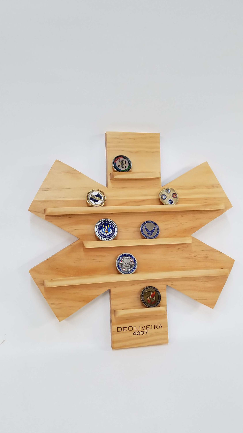 Thumbnail: Wall Hanging Challenge Coin Holder - Display - Firefighter, Police, Sheriff,misc