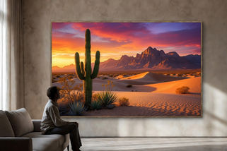 oversized wall art, desert landscape scene