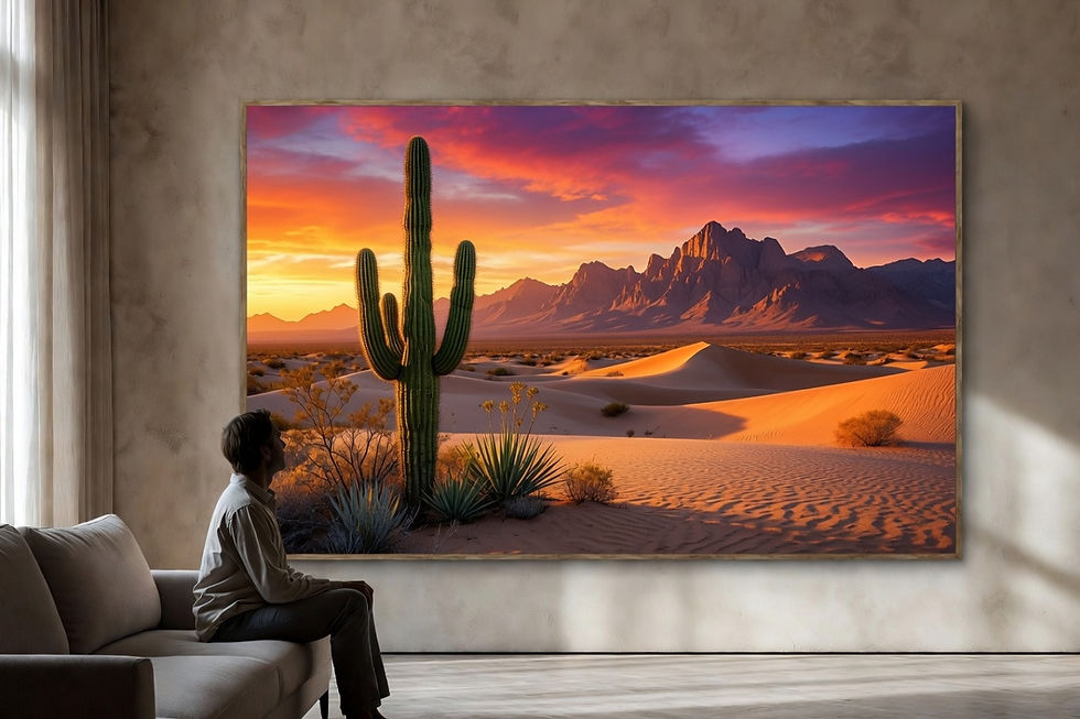 oversized wall art, desert landscape
