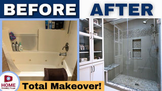 before after bathroom remodel video tour