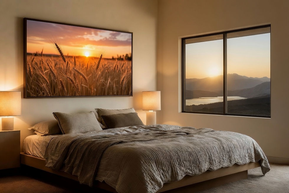 oversized wall art for the wall bed in the bedroom