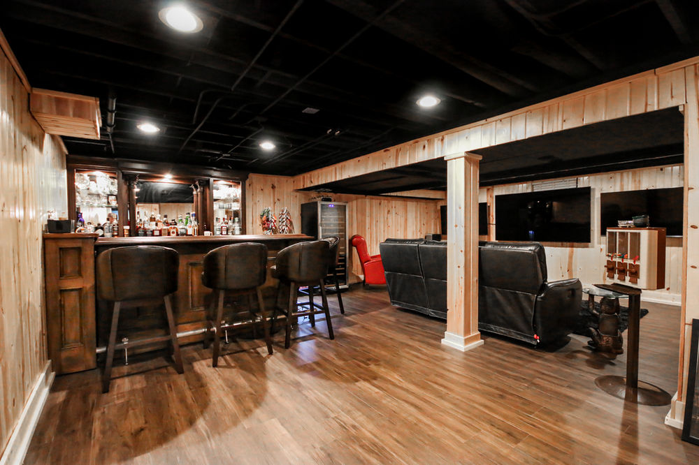 Basement Remodel in a Chicago Style Themed Bar Design