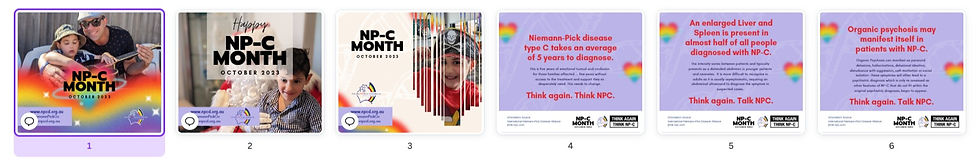 Example Social Media Posts for Niemann-Pick awareness month