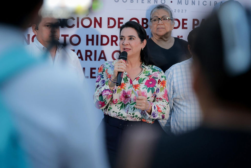 La Lic. Mónica Zácil Villarreal Anaya, alcaldesa de Tampico, durante la inauguración de la calle Quintana Roo el pasado 9 de marzo.