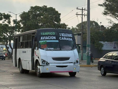 Usuarios de la ruta Aviación-Américas en Tampico enfrentan afectaciones tras cambio de recorrido