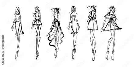 Fashion clothing sketches