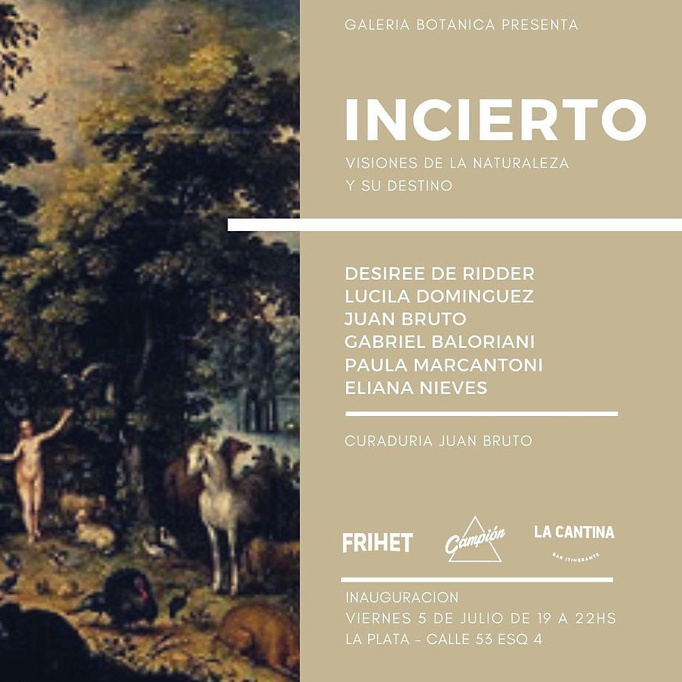 INCIERTO ``visiones de la naturaleza y su destino´´