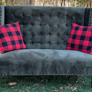 Green Suede Sofa Chair Rental