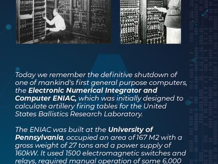 October 2, 1955: Electronic Numerical Integrator and Computer ENIAC