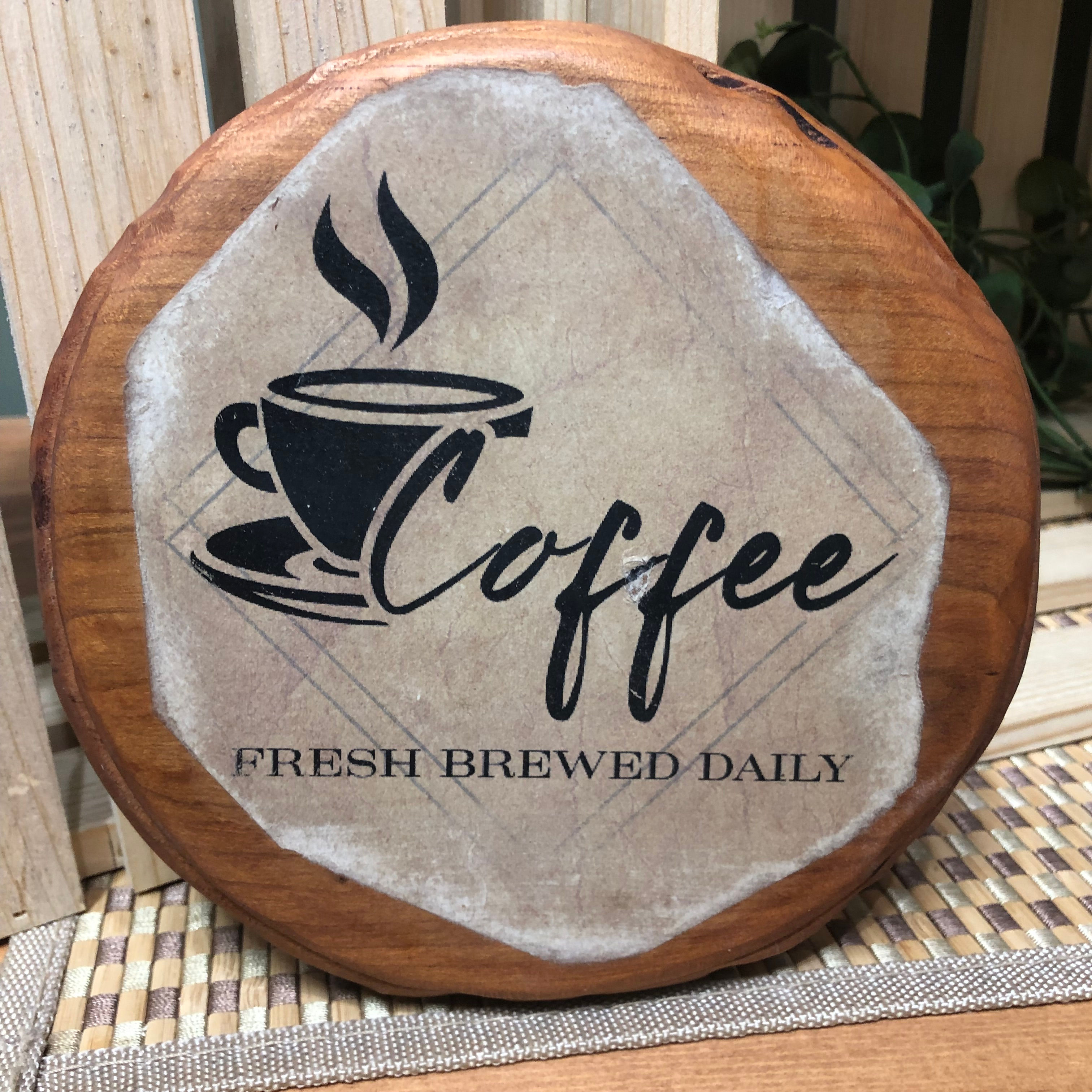 Round Coffee Wall Plaque