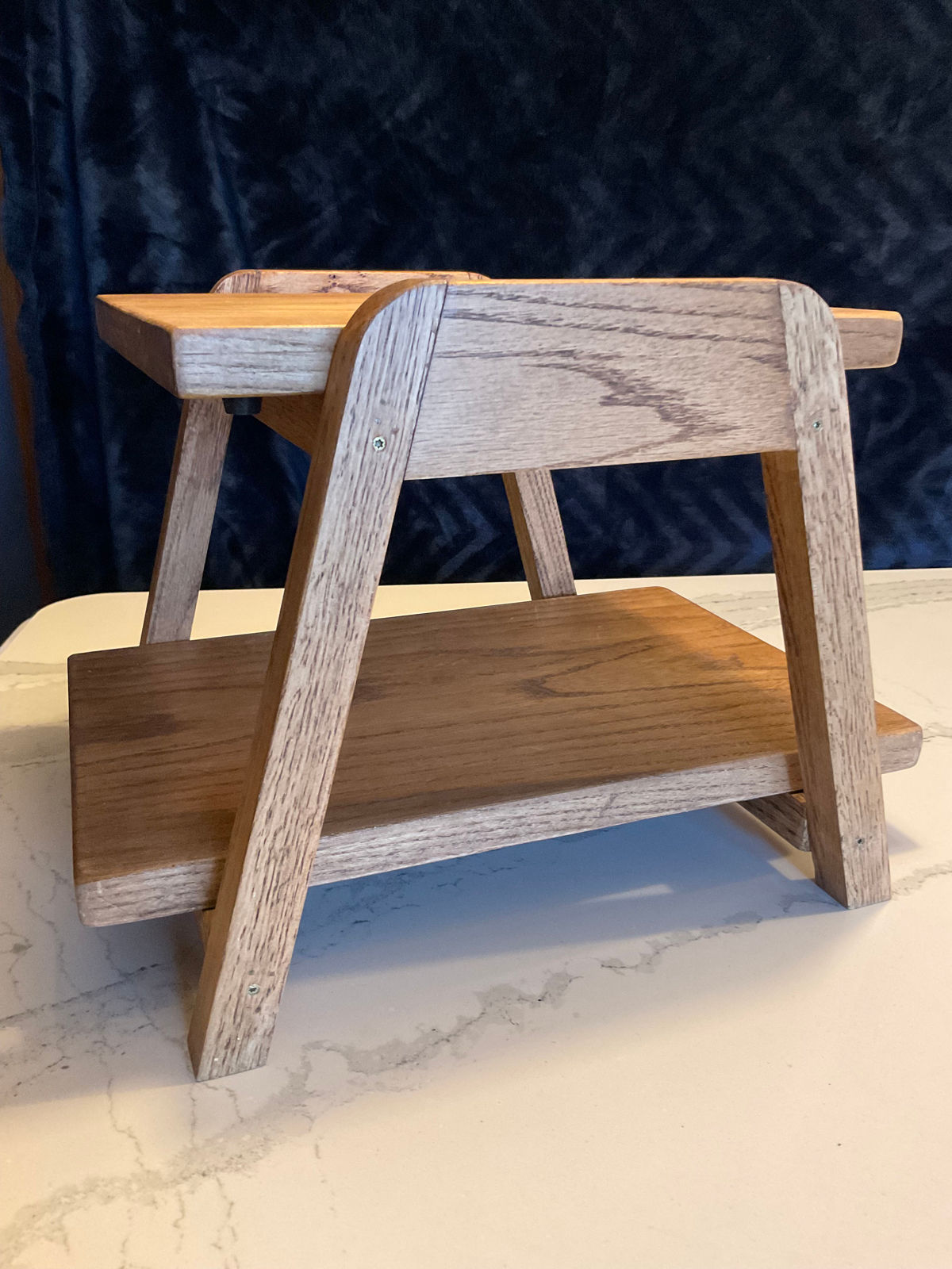 Two Tier Oak Serving Tray