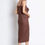 Miniatura: Vestido Lenço Linho Marrom Loér