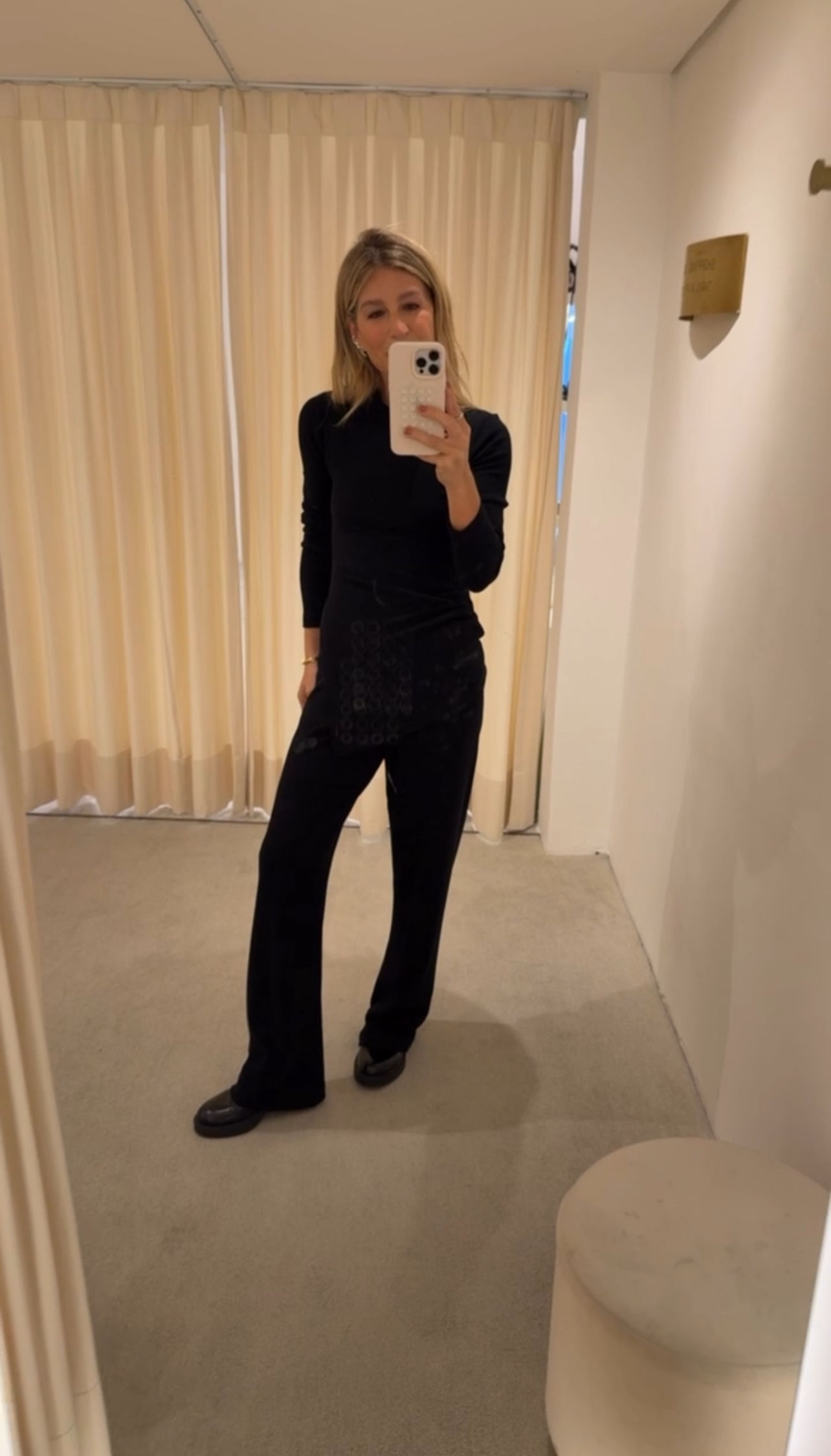 Calça Malha Longa Preto Andrea Marques