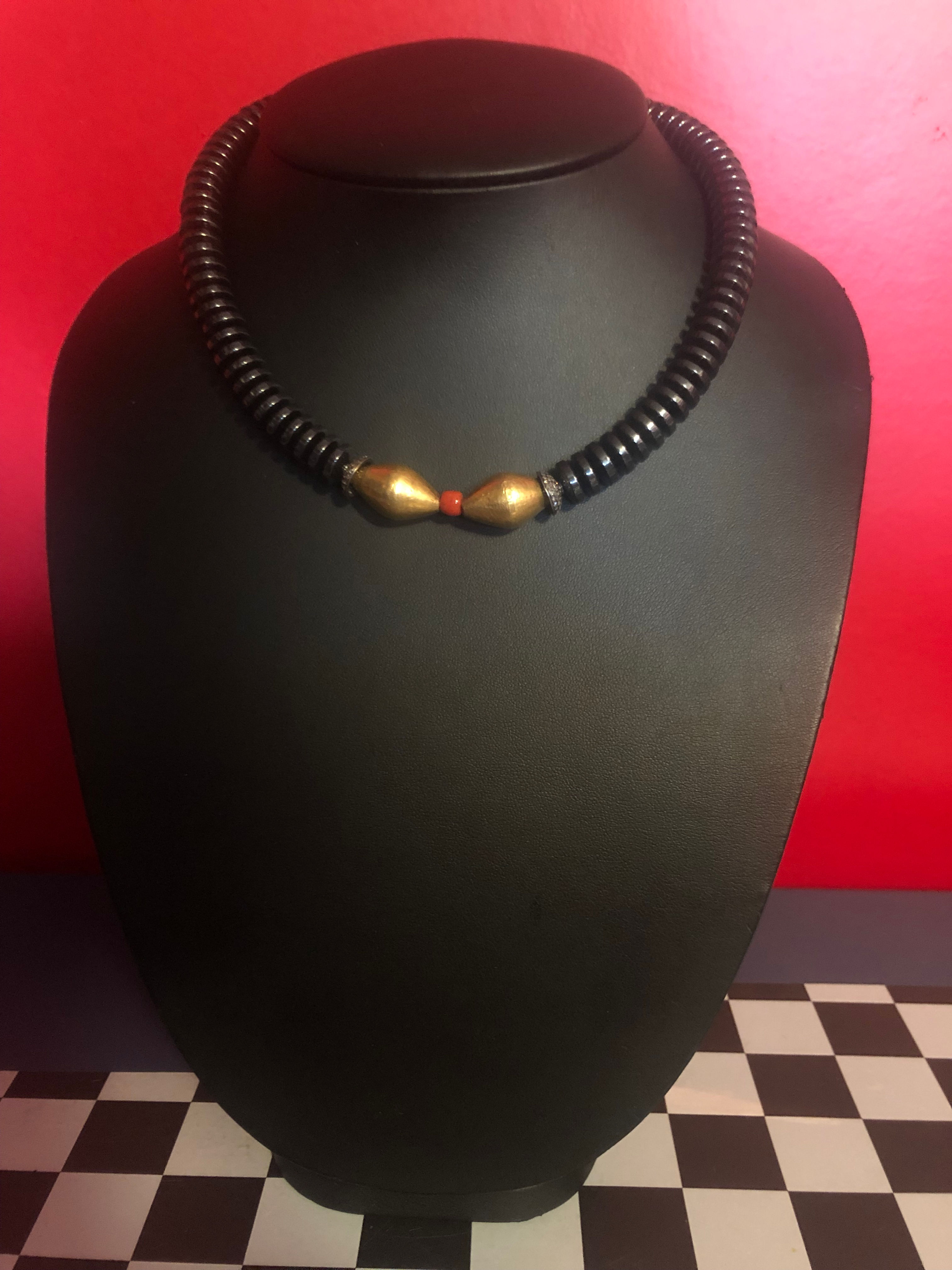 Hematite oval shape center