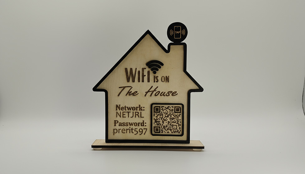 Thumbnail: Wood Wi-Fi House Icon – Smart Connection, Beautifully Crafted
