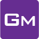 This is an image of the "GM" symbol in a purple box.
