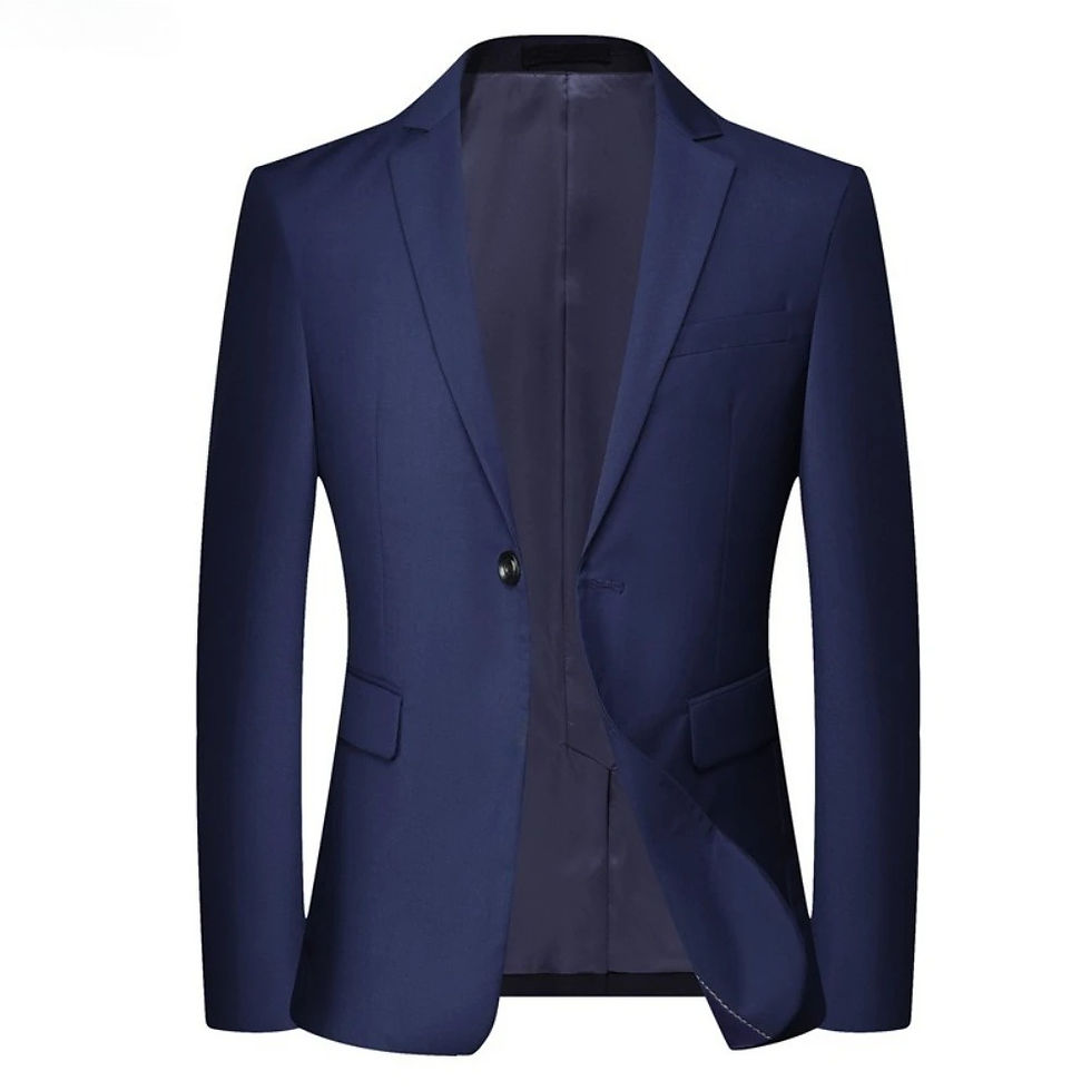 Thumbnail: High Quality Men Formal Blazers Suit Jackets Wedding Slim Fit Office Ready Stret