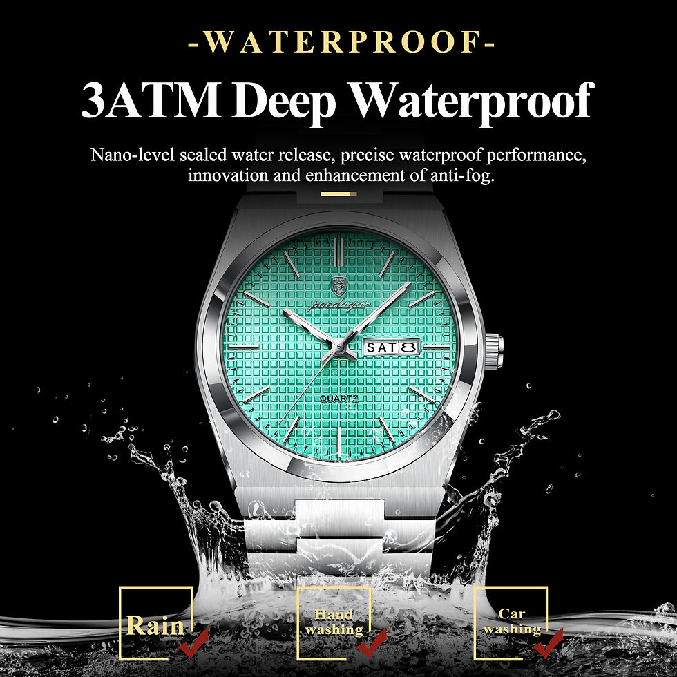 Thumbnail: POEDAGAR Luxury Fashion Men's Watch Waterproof Stainless Steel Quartz Men Wristw