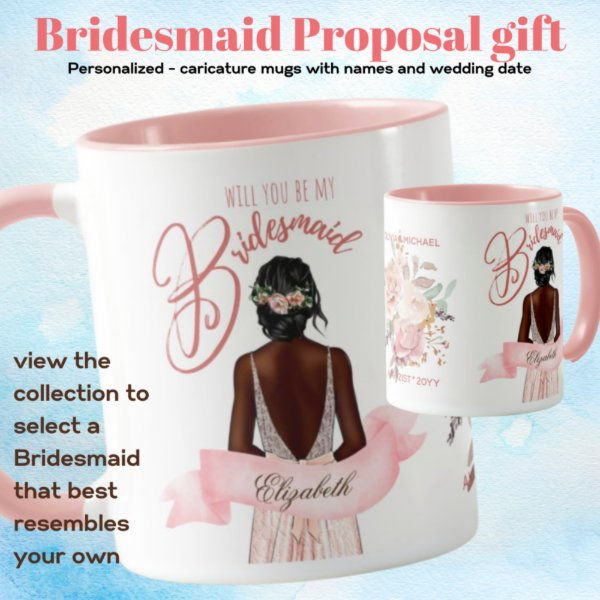 bridesmaid proposal gift mug personalized