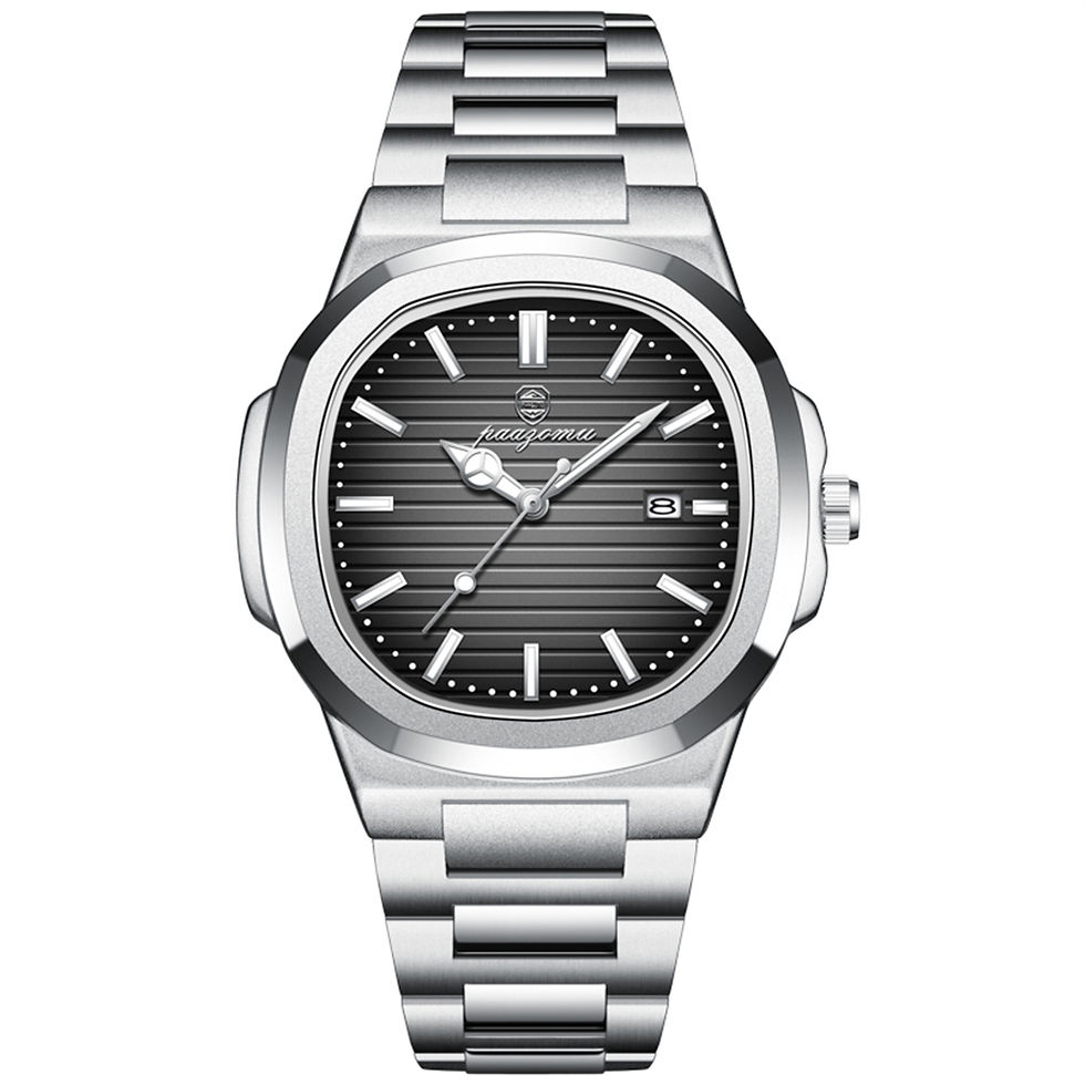 Thumbnail: PENGAGAR Trend Men's Watches Classic Fashion Original Quartz Watch for Man Squar