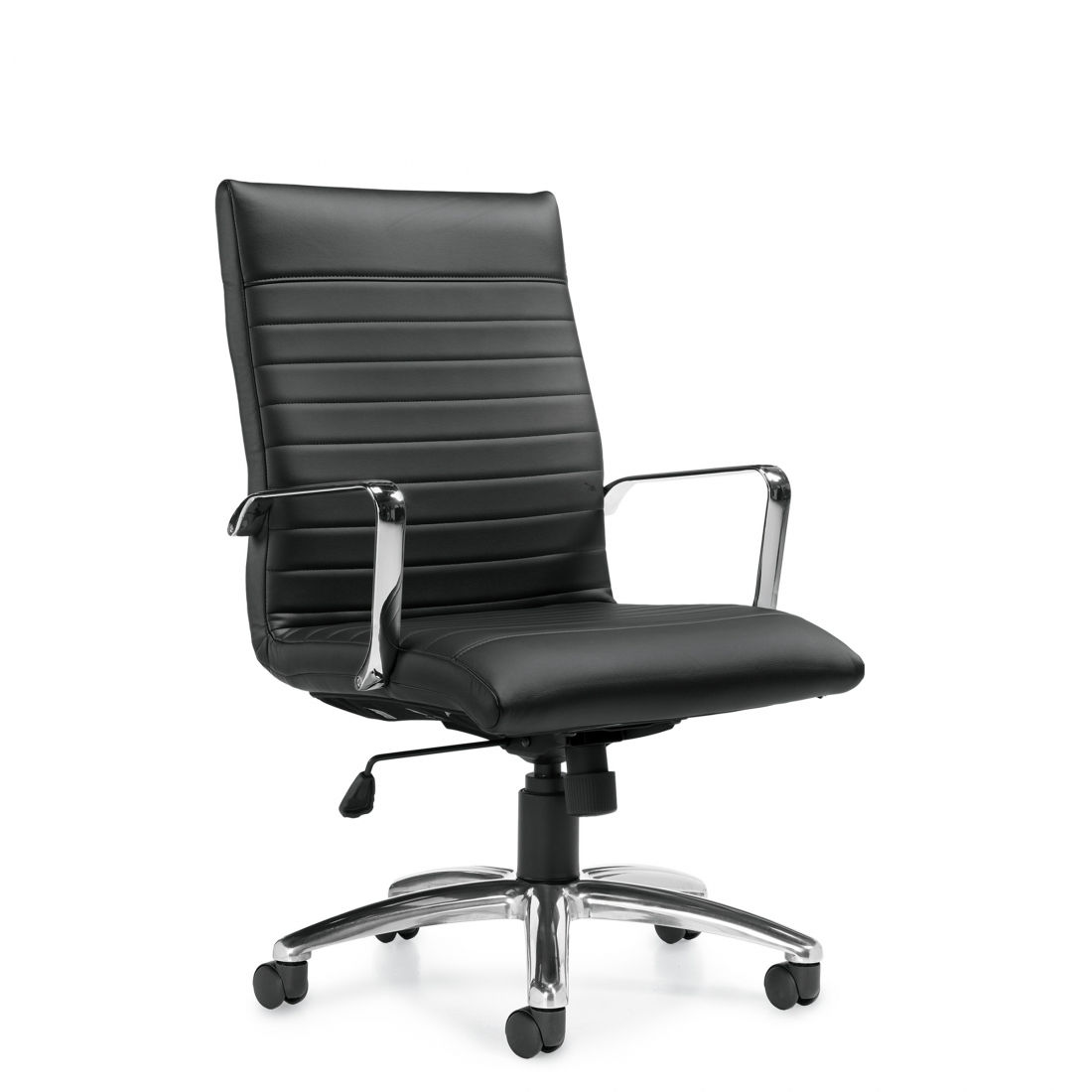 Offices to Go Ultra High Back Tilter Office Chair - Black Luxhide Bonded Leather