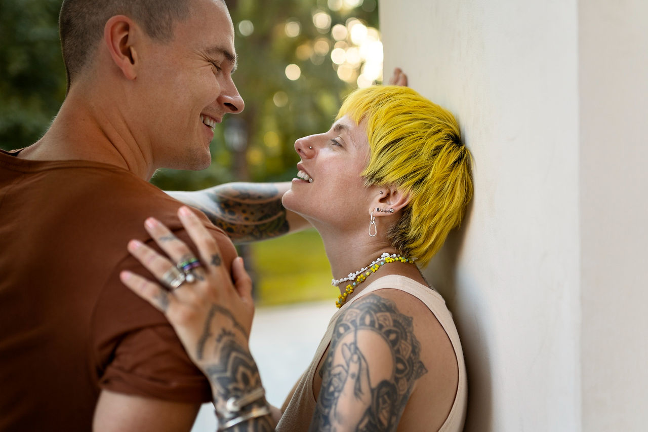 Young queer couple