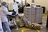 Longopac stand and liner in factory