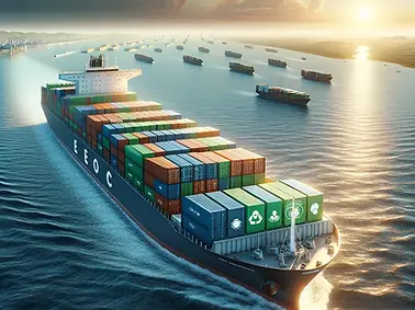 DALL·E 2024-03-21 15.51.25 - Create an image of a cargo ship transporting sustainable cons