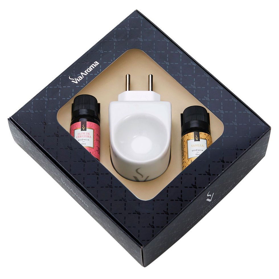 Miniatura: Kit Aromatizador/Difusor Elétrico Porcelana + 2 Essências