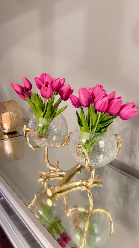 Thumbnail: Branch Vase with Crackled Glass 