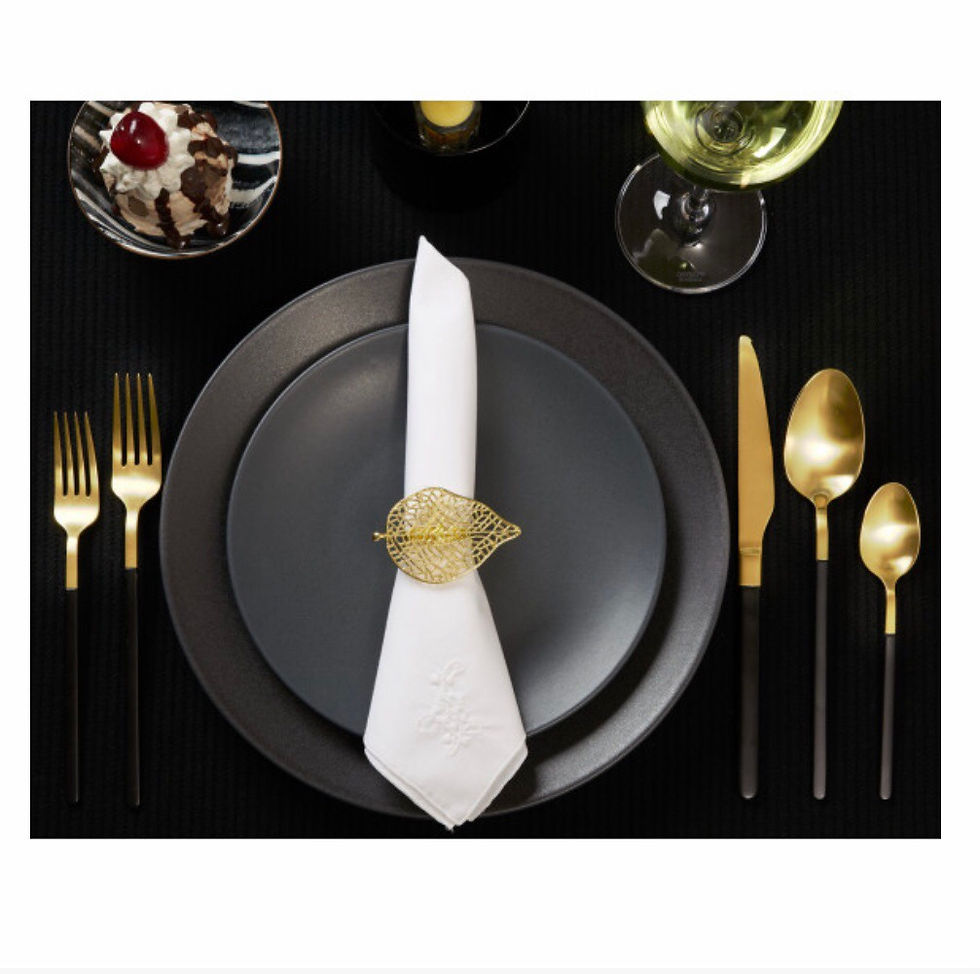 Thumbnail: Gold leaf napkin rings -set of 4