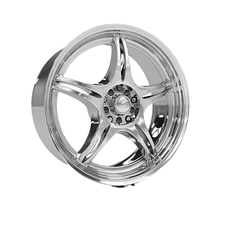 Car alloy rim on white