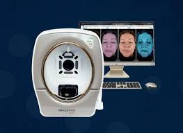 Emage ImagePro Halo skin analysis scanner used during a professional skin consultation at The Pink Syringe Medical Aesthetics in Sudbury Ontario