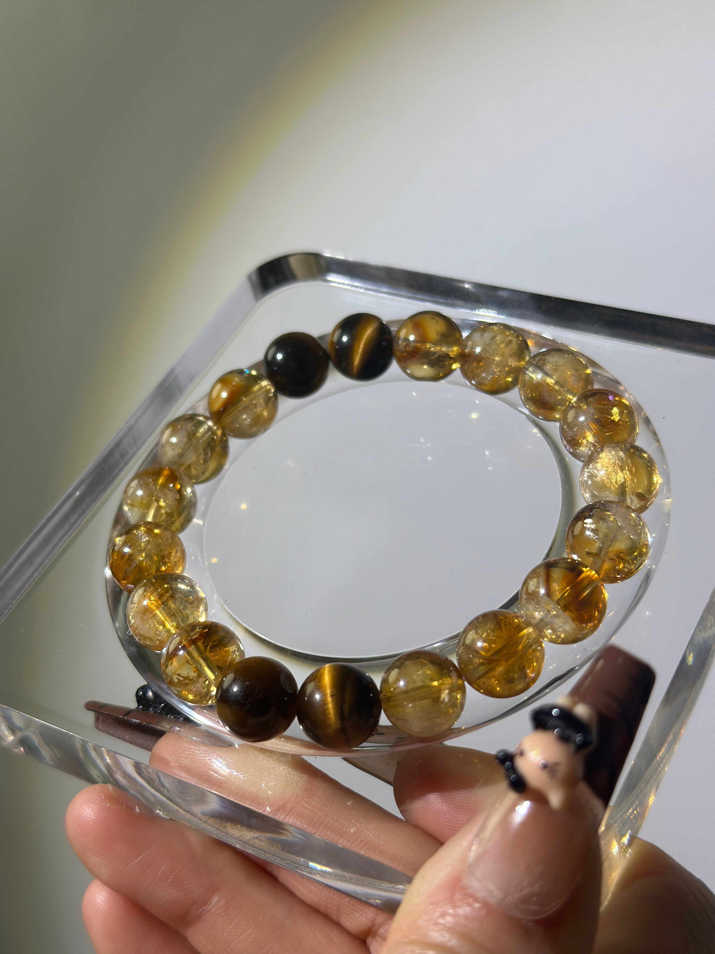 Amber Tiger Eye Bracelet