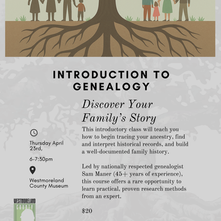 Intro to Genealogy with Sam Maner