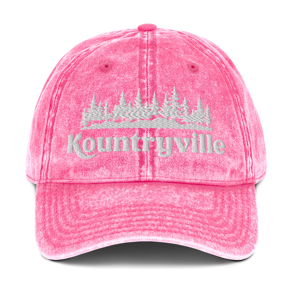 Kountryville Vintage Cap | Pink | White Logo