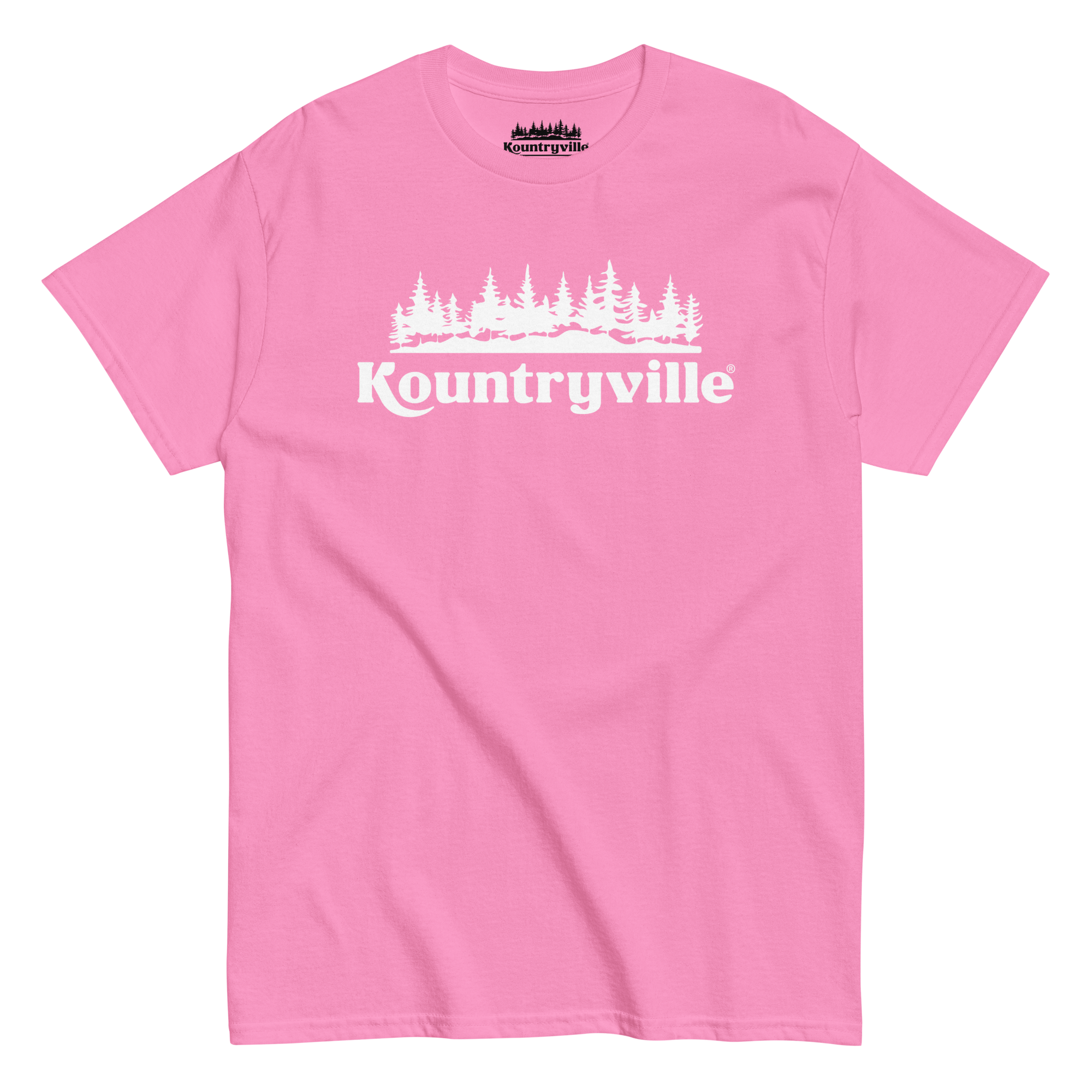 Kountryville® Unisex Classic T-shirt | Azalea Pink w/ White Logo