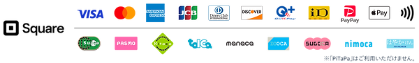 paypay,visa,applepayなど様々な決済に対応