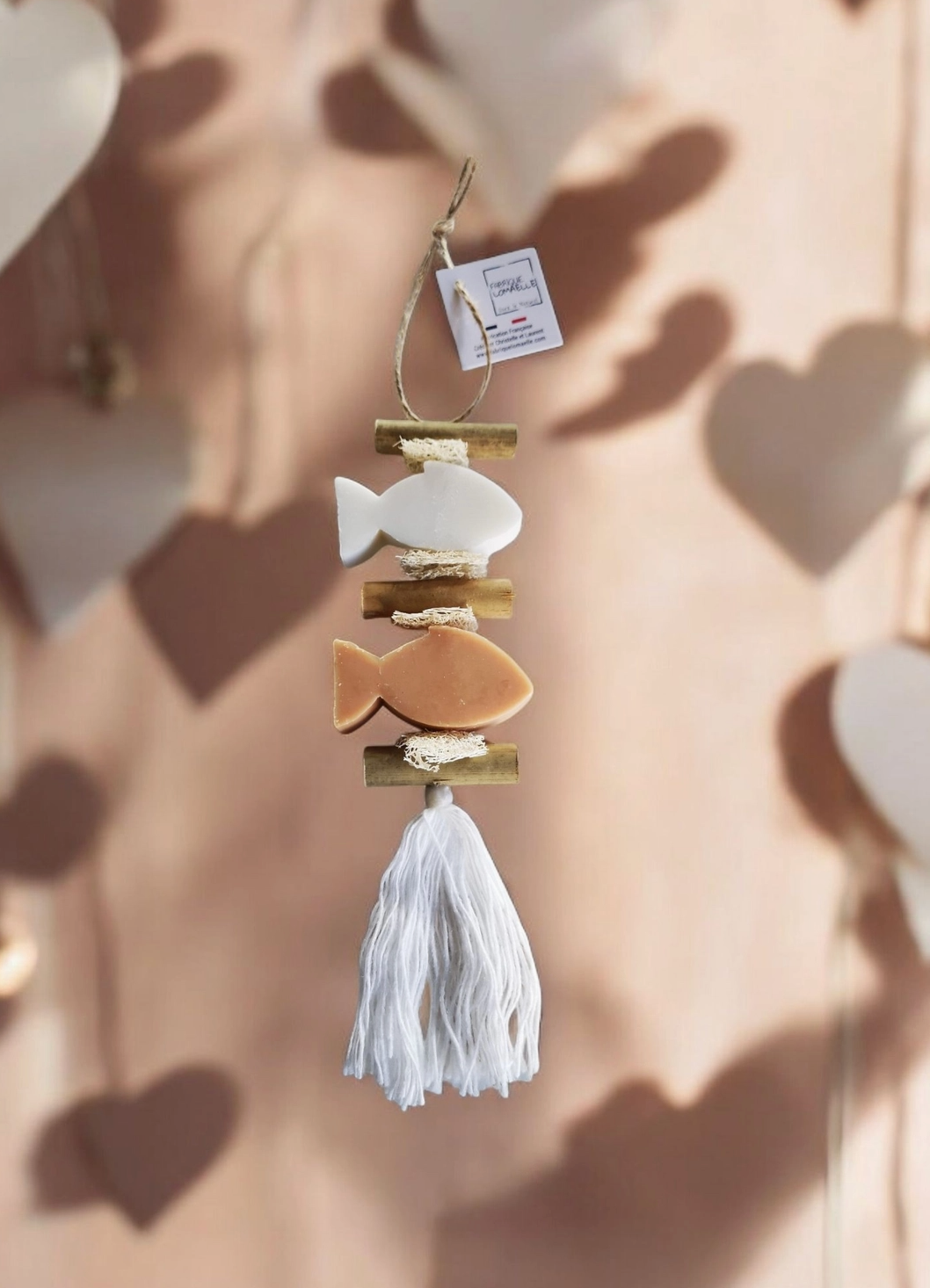 Tresse en savon 1 Savon Poisson Bergamote 1 Poisson Fleur d'Oranger