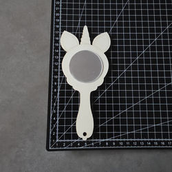 Handspiegel Einhorn Holz