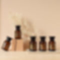Brown bathroom storage bottles