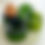 Thumbnail: 4 green glass egg cups one with egg