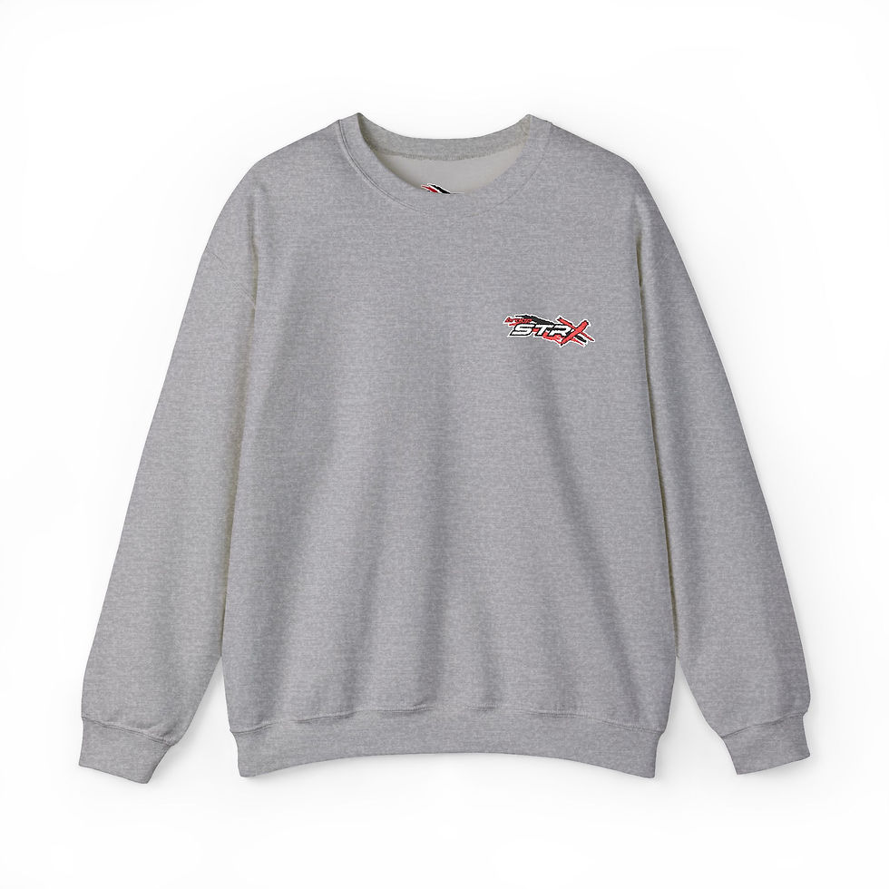 Thumbnail: Embroidered BRAAP STR-X Logo Crewneck Sweatshirt — Left Chest — Various Colors