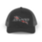 Grey Braap trucker hat, with the Braap logo embroidered on the front.