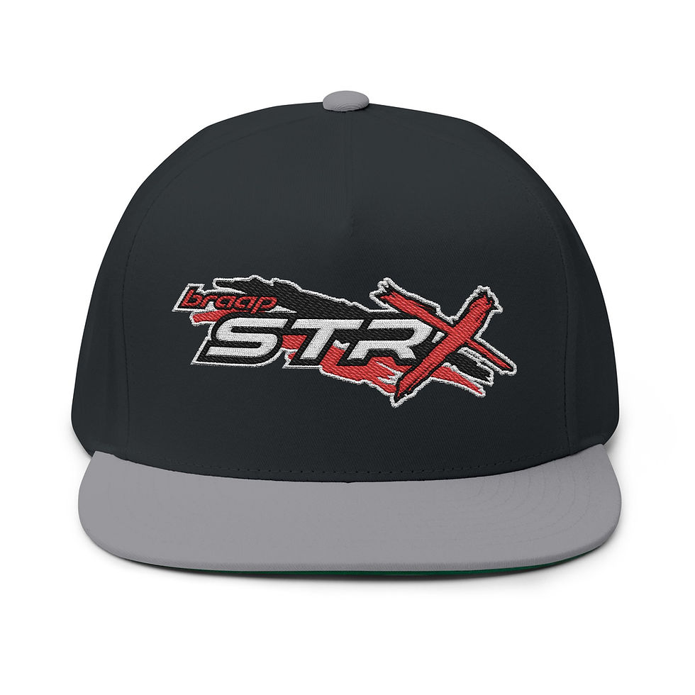 Thumbnail: BRAAP STR-X Embroidered Logo - Flat Bill - Snapback Hat — Various Colors